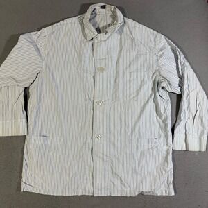 Vintage Polo Ralph Lauren Sleepwear Luxury Cotton Striped Button Front Jacket XL